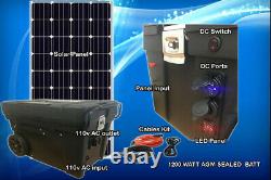 Portable Solar Generator 5000W 2500W Watt 160 Watt Panel Pure Sine AGM/LIFEpO4