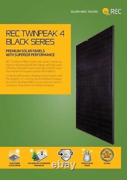 REC TWINPEAK 4 BLACK 365-Watt Solar Module (Pallet of 33 = Total of 12045 Watts)