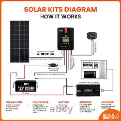 RICH SOLAR 200 Watt 12 Volt 9BB Cell Monocrystalline Solar Panel High Efficiency