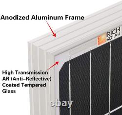 RICH SOLAR 200 Watt 12 Volt Monocrystalline Solar Panel High Efficiency Solar Mo