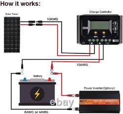 RICH SOLAR 200 Watt 12 Volt Monocrystalline Solar Panel High Efficiency Solar Mo