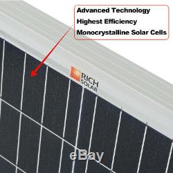 RICH SOLAR 200 Watt 24 Volt Moncrystalline Solar Panel