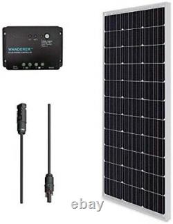 Renogy 100 Watts 12 Volts Monocrystalline Solar Panel Bundle Kit with 30A Negat
