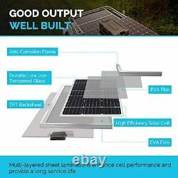 Renogy 100 Watts 12 Volts Monocrystalline Solar Panel Bundle Kit with 30A Negat