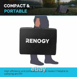 Renogy 100W 12V Foldable Solar Panel Suitcase 100 Watt Off Grid RV Boat Camping