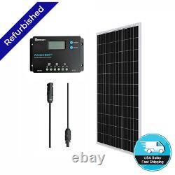 Renogy 100W Watt Mono Solar Panel Bundle Kit With 10A PWM LCD Charge Controller
