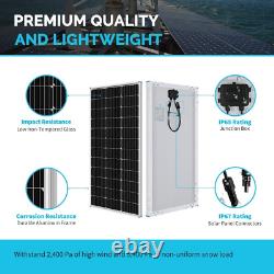 Renogy 200 Watts 12 Volts Monocrystalline RV Solar Panel Kit with Adventurer 30A