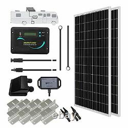 Renogy 200 Watts 12 Volts Monocrystalline Solar RV Kit Off-Grid Kit with Adventu