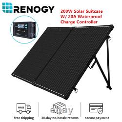 Renogy 200Watt 12Volt Mono Foldable Solar Suitcase With 20A Voyager for RV Camping