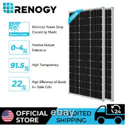 Renogy 2PCS 100W Mono Solar Panel 200 Watts Compact Design Solar Panel Off Grid