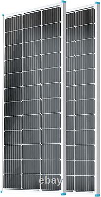 Renogy 2PCS Solar Panels 100 Watt 12 Volt, High-Efficiency Monocrystalline PV Mo
