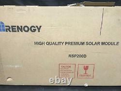 Renogy RSP200D 200 Watt 12V Monocrystalline Solar Panel PV Power High Efficiency