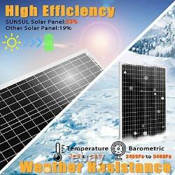 SUNSUL 100 Watt 12 Volt Monocrystalline Solar Panel Outdoor Waterproof Mono S