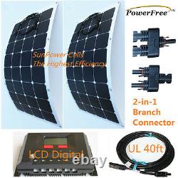 Semi-Flexible Bendable Lightweight 200w 200 Watt Solar Panel Kit for 12v Battery