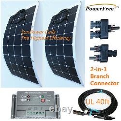 Semi-Flexible Bendable Lightweight 100w 100 Watt Solar Panel Kit for 12v Battery 