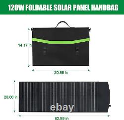Solar Panel 120 Watt 18V, Portable for Power Station with Adjustable Kickstand