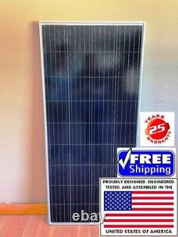 Solar Panel 215 Watt 12 Volt Battery Charger Off Grid RV Boat 2 solar panels