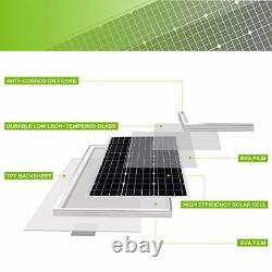 Solar Panel Kit 100 Watt 12 Volt Monocrystalline Off Grid System For Homes Rv Bo