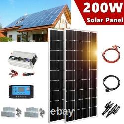 Solar Panel System 200 Watt Solar Battery Charger Complete Kit 1000W Inverter