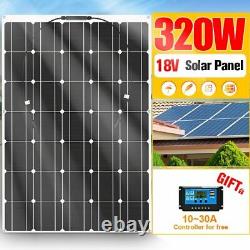 Solar Panel With Controller 320 Watt Flexible Power Station Generator Kit Home
