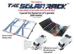 SolarRack Van / RV Four solar panel roof kit footprint of 2 panels (600 watts)