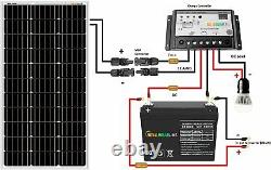 Sonali Solar SLEEK 100 Watts 12 Volts Monocrystalline Kit with10A PWM LCD Charge C