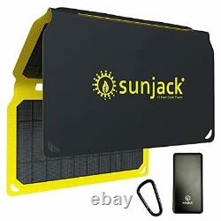 SunJack 15 Watt Foldable Weatherproof ETFE Monocrystalline Solar Panel Charge