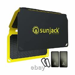 SunJack 25 Watt Foldable Weatherproof ETFE Monocrystalline Solar Panel Charge
