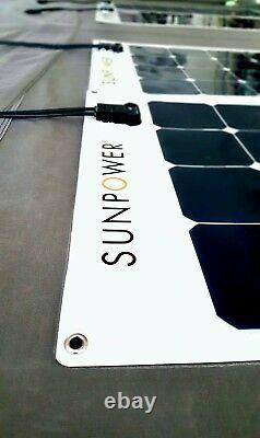SunPower 50 Watt Flexible Solar Panel. High Efficiency for Marine, RV, Camping
