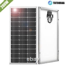 TATOODAA 200W Solar Panel 12V Mono Home Off Gird Battery Charging Power 200 Watt