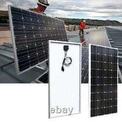 Tempered Glass Solar Panel 100 Watt 18V Monocrystalline 20A System for RV Boat
