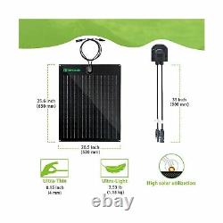 Topsolar Flexible Solar Panel 50W 24V/12V Monocrystalline Bendable 50 Watt