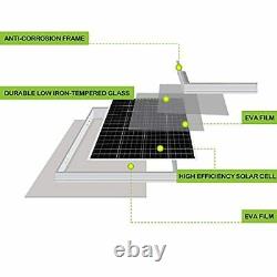 WEIZE 100 Watt 12 Volt Solar Panel High Efficiency Monocrystalline PV Module