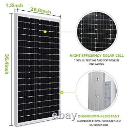 WEIZE 100 Watt 12 Volt Solar Panel Starter Kit, High Efficiency Monocrystalline