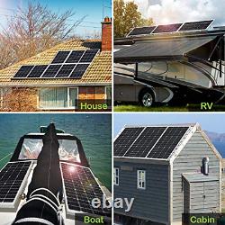 WEIZE 100 Watt 12 Volt Solar Panel Starter Kit, High Efficiency Monocrystalline