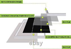 WEIZE 12V 200Watt Solar Panel High-Efficiency Monocrystalline PV Module for Home