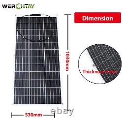 Werchtay 100W Watt 12V Mono High-Flexible Lightweight Solar Panel for RV/ Boat