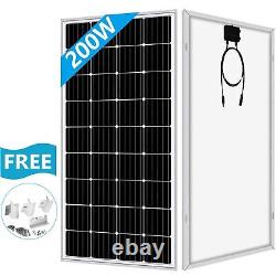 Werchtay 200W watt Mono Solar Panel 12V Caravan Charge Z Brackets Home RV