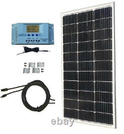 WindyNation 100 Watt Monocrystalline Solar Panel Kit for RV Boat Off-Grid