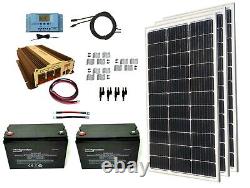 WindyNation 300 Watt Monocrystalline Solar Panel Kit for RV Boat Off-Grid