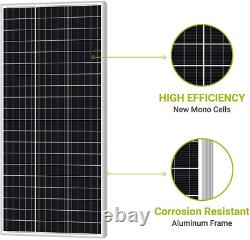 100 Watts Monocristallin 100w 12v Panneau Solaire Haute Efficacité Mono Module Rv