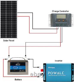 100 Watts Monocristallin 100w 12v Panneau Solaire Module Mono Haute Efficacité Rv Ma