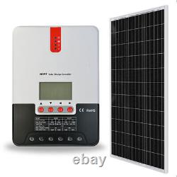 100 Watts Solar Panel Kit 24v/48v Batterie Chargeur Contrôleur Caravan Boat Rv