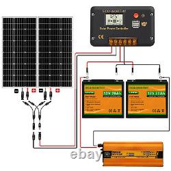 100w 200w Watt Solar Panel Complete Kit With Inverter Lifepo4 Battery For Rv