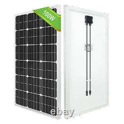 100w 200w Watt Solar Panel Kit 12volt Battery Charge Controller Rv Camper Boat
