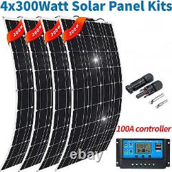 1200 Watts Solar Panel Kit 100a 12v Chargeur De Batterie Avec Contrôleur Caravan Boat