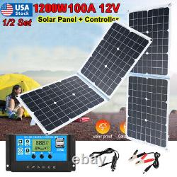 1200 Watts Solar Panel Kit 100a 12v Chargeur De Batterie Avec Contrôleur Caravan Boat
