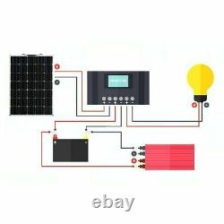 160w Watt Solar Panel Kit 18v Battery Charge Controller Rv Camper Boat Flexible