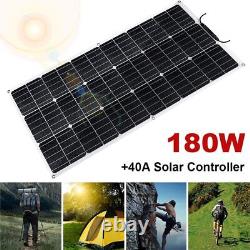 180 Watts Solar Panel Kit 40a 18v Batterie Chargeur Contrôleur Caravan Boat Rv Us