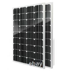 2-100w 200w Watt Mono Solar Panel Off Grid Kit Chargeur De Batterie Pour Rv Boat Car